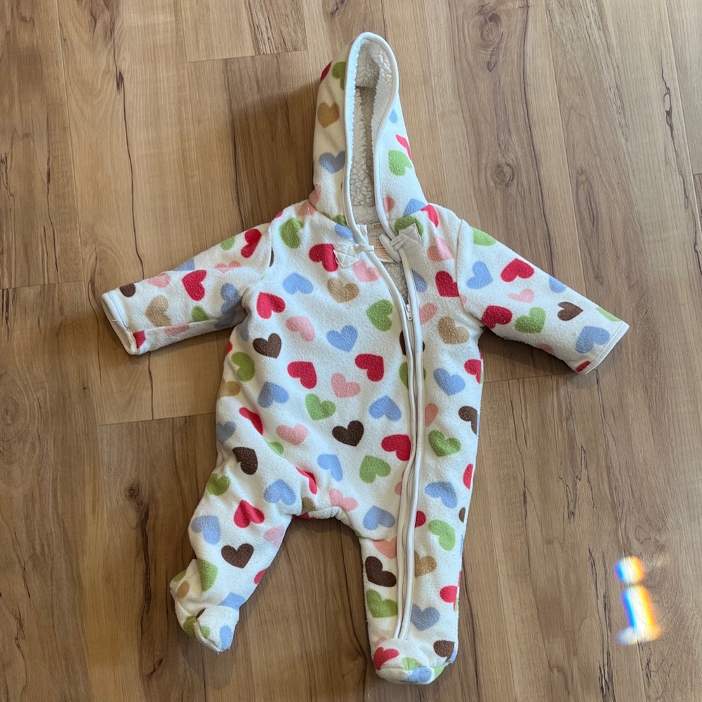 Joe Fresh Multi-Color Heart Hooded cozy outerwear One-Piece